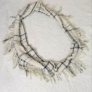 Fringed infinity scarf